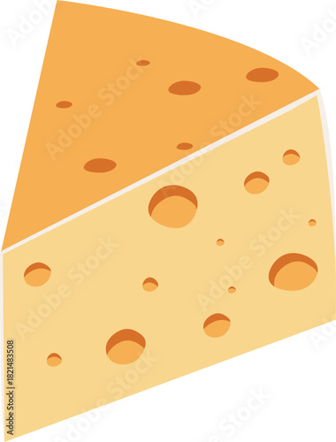 Flat Cheese Illustration