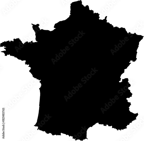 Map of France silhouette 