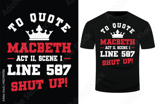 Funny Macbeth Quote Shakespeare Literature Svg Design