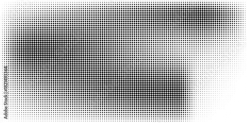 Abstract vector halftone tilted background with grainy stripes. Dotted texture and trendy halftone tonal gradation effect.