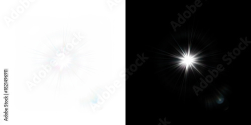 High-quality sunlight flare PNG overlay, transparent radiant light burst