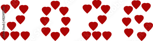 2026 Heart Shape Typography Design