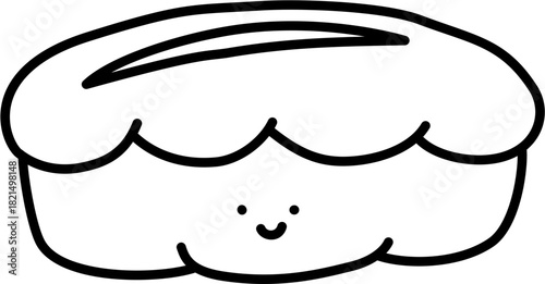 loaf bakery doodle outline 