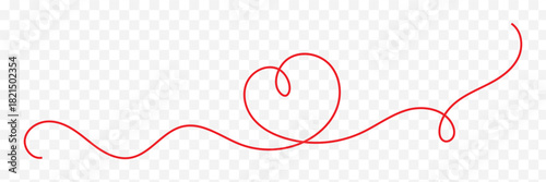 Single doodle heart continuous wavy line art drawing on white background. vector. EPS 10. Heart continues line art drawing.