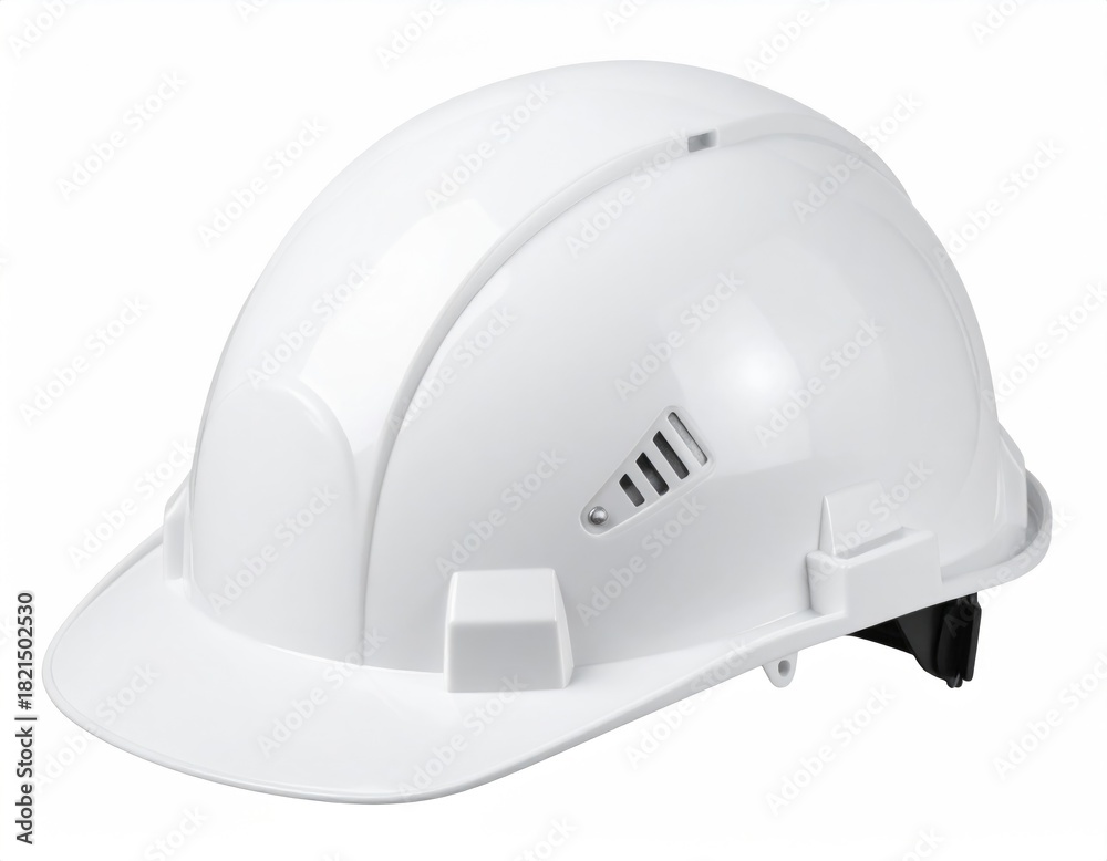 Fototapeta premium White hard hat for safety, protection, & industrial use