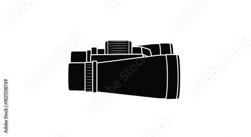 Black Silhouette of a Vintage Camera retro photography