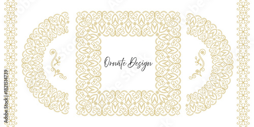 Intricate ornate design featuring delicate patterns for various decorative purposes