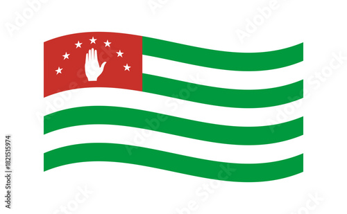 Waving flag of Abkhazia