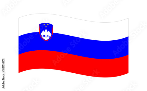 Waving flag of Slovenia