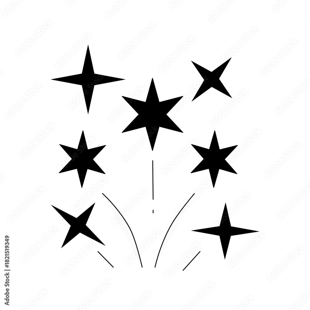 Obraz premium Fireworks isolated on dark transparent background