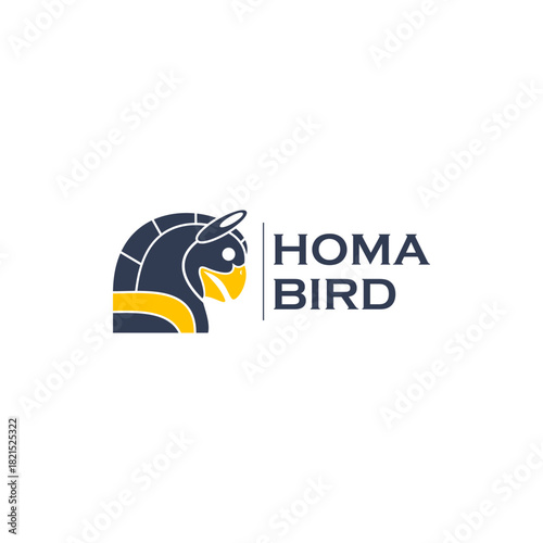 Homa bird logo - vector illustration, homa bird emblem design with shield. Suitable for your design need, logo, illustration, animation, etc.