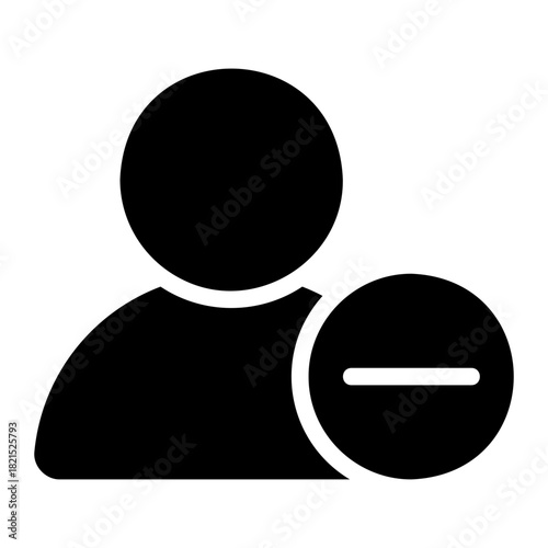 delete friend glyph icon