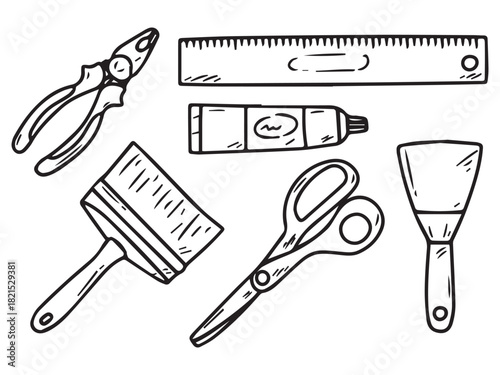 Handcrafted Sketch Bricolage Elements