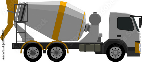 Cement truck icon logo design template isolated illustration