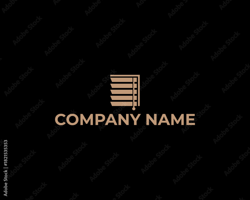 Fototapeta premium Minimalist logo design featuring a window blind