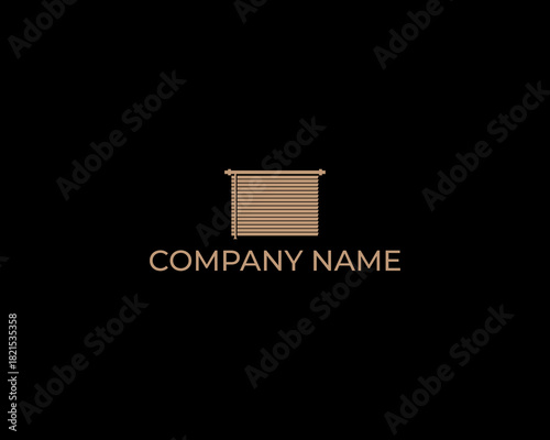Minimalist logo design featuring a window blind