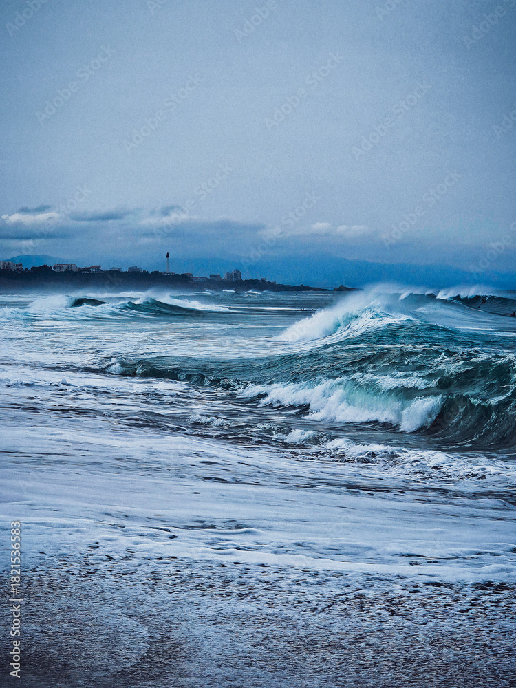 Naklejka premium Surf et vagues