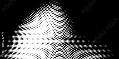 A circular halftone dot texture. An abstract dot logo and emblem design element.