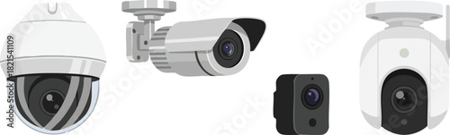 Diverse Surveillance Camera Set Security System Options for Home or Business