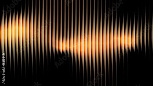 abstract gold orange vertical sound wave digital graphic background