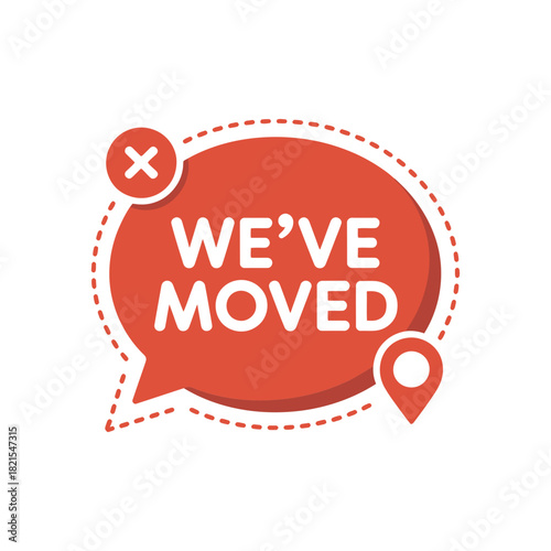 We ve moved announcement bubble with location marker