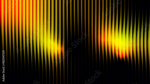 abstract gold red vertical sound wave dual pulse background