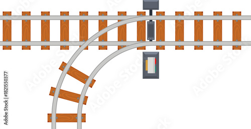 A train track with a wooden rail and a metal rail