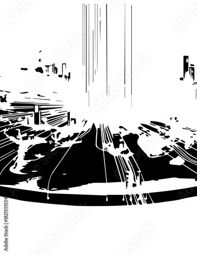 Abstract urban grunge wall background vector illustration sketch art drawing