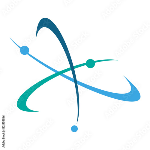Atom logo icon design