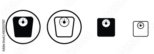 Track your fitness goals with these modern scale icons, ideal for health and wellness apps, inspiring healthy living and weight management, perfect for promoting a balanced lifestyle