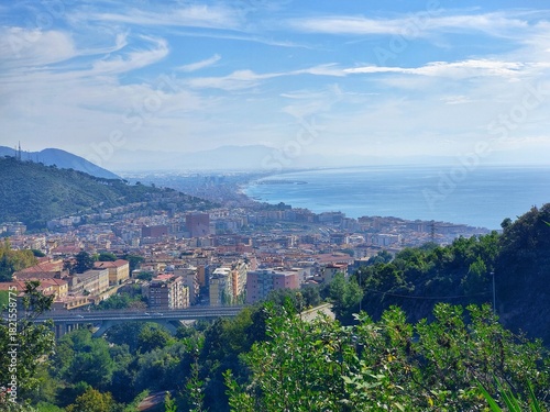 View from above of the city of Salerno