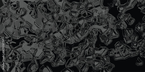 Abstract dark textured background with intricate geometric and organic interlocking shapes resembling cracked ice or crystalline structures with high contrast and depth