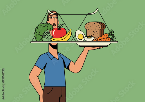 Balancing healthy diet choices with a food scale and balanced lifestyle