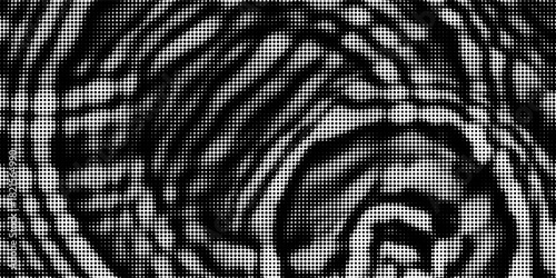White halftone pulse wave design with sharp peaks, clean audio wave pattern for digital branding, music, and advertising creative projects