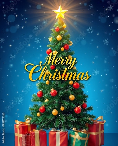 a beautiful decorative christmas tree