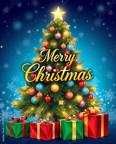 a beautiful decorative christmas tree