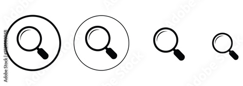 Unlock new possibilities with vibrant search icons for your innovative UI designs and apps, use these magnifying glass elements to enhance focus and precision in your projects