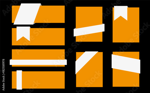 Zestaw pustych banerów internetowych.