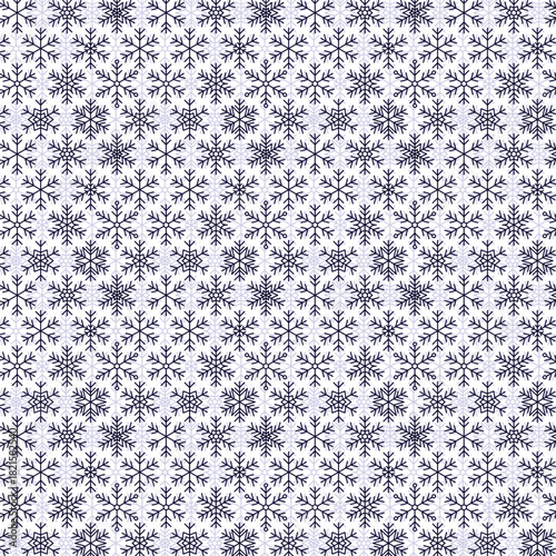 Tło w płatki śniegu. Wzór zimowy.