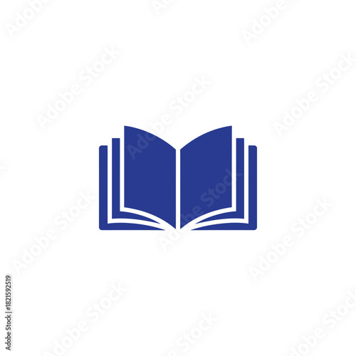 Open book icon inviting exploration and learning, perfect for educational materials and promoting literacy programs, modern design element
