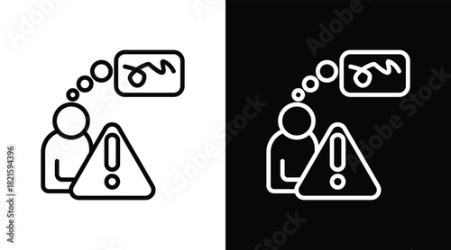 crisis Two-tone version in black and white background