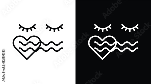 emotion Two-tone version in black and white background