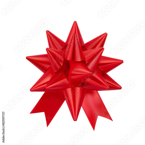 Bright Red Gift Bow Perfect for Celebrations and Special Occasions