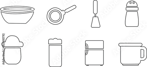 Kitchen Tools Icon Set
