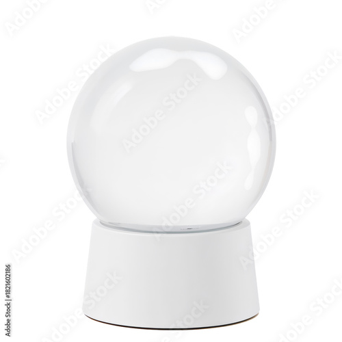 Clear Glass Globe on a White Base for Decoration and Creativity in Various Se...