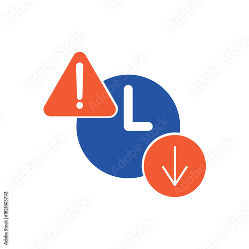 Downtime Log icon outline editable stroke line drawing eps.