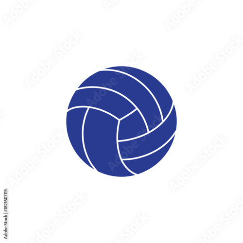 Dynamic blue volleyball ready for action, perfect for sports graphics and team spirit designs, energizing visual for fitness campaigns