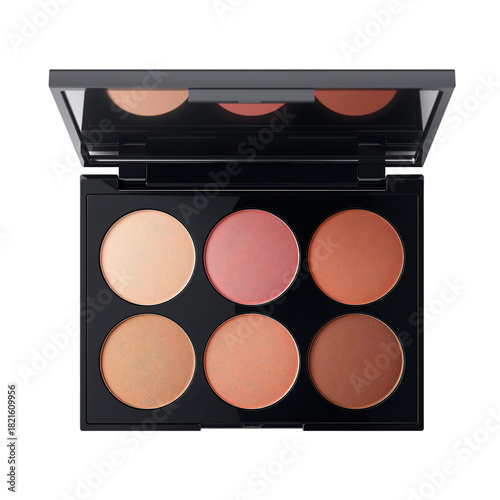 Palette With Six Shades of Blush and Bronzer for Makeup Application