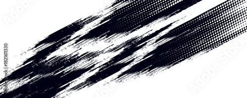 Glitch distorted grunge layer . Noise destroyed texture . Trendy defect error shapes . Overlay grunge texture . Distressed effect