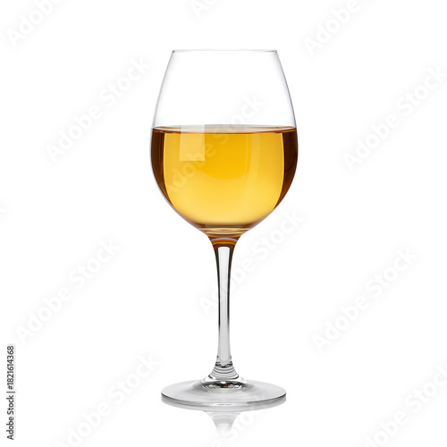 Elegant Glass of White Wine on a Plain Background Showcasing Its Clarity and ...
